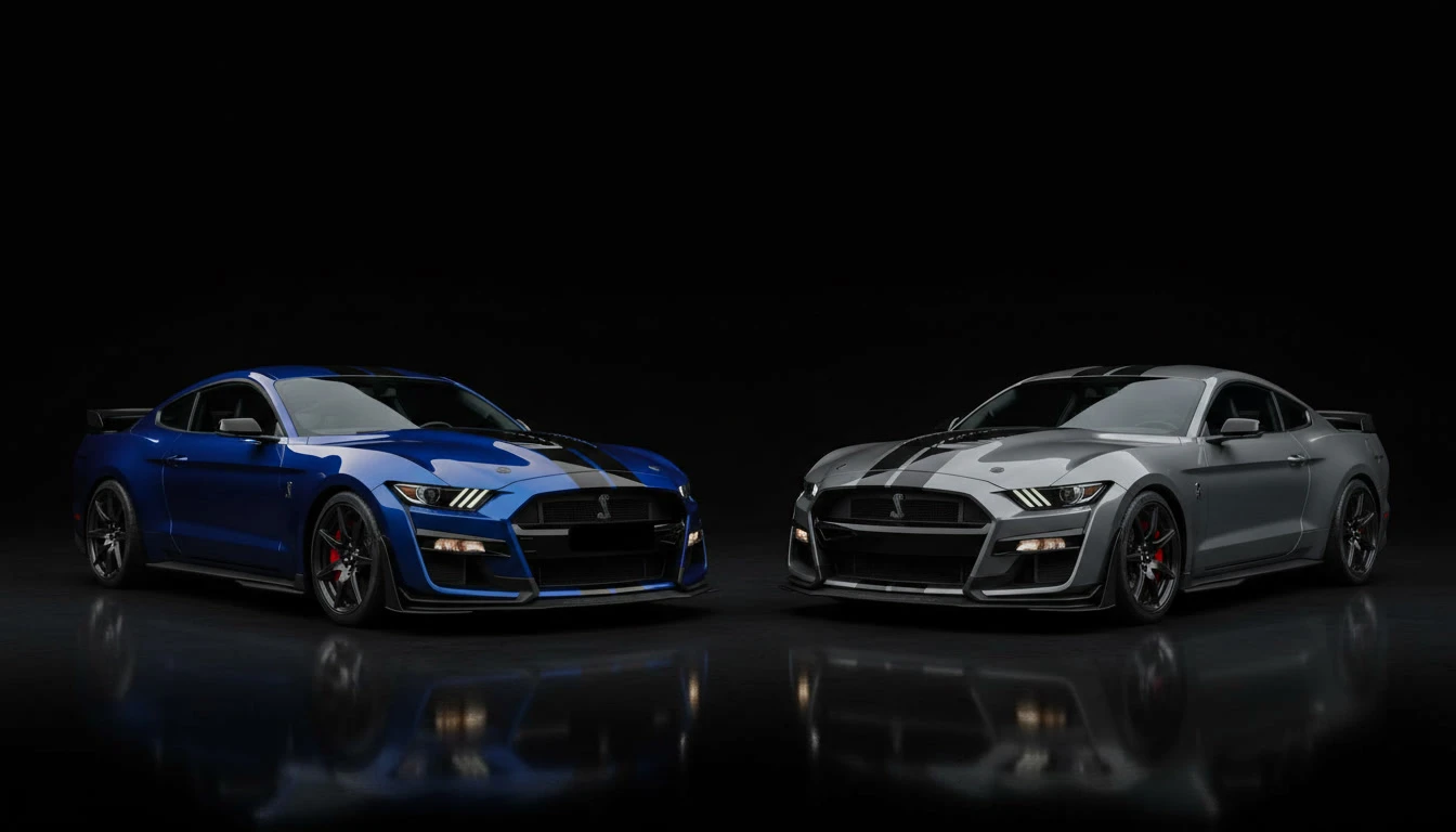 Showroom automobile moderne avec véhicule noir au premier plan, commerciaux en costume discutant avec clients assis autour d'un bureau dans un espace vitré lumineux